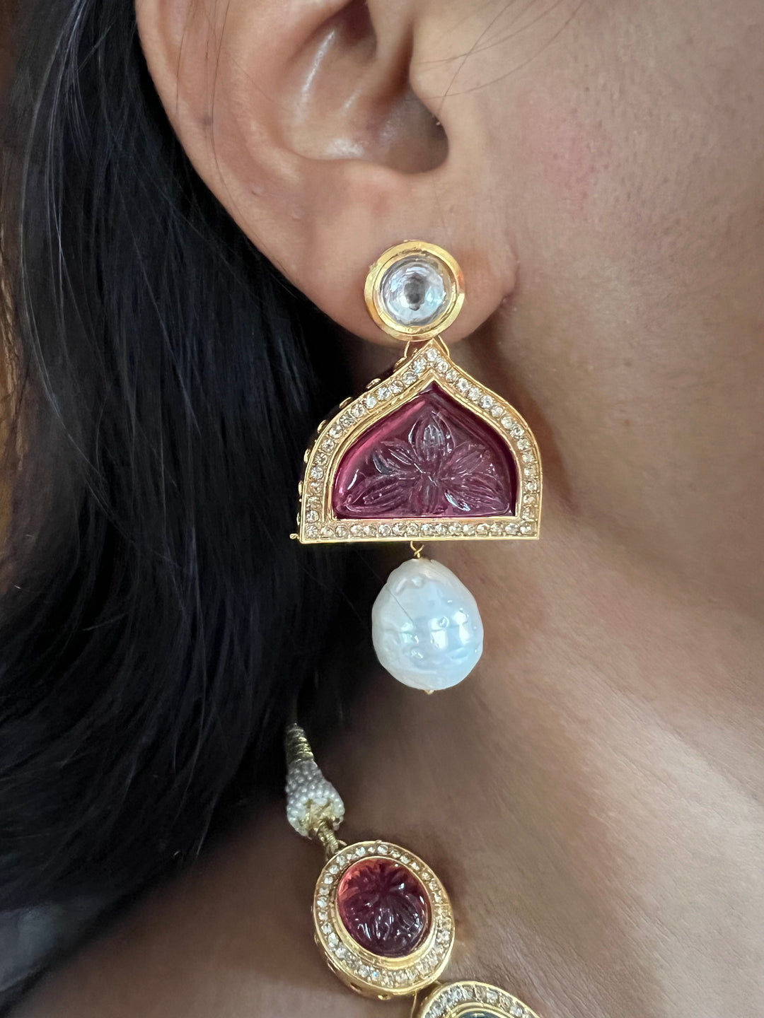 Beautiful Necklace with Statement Earrings