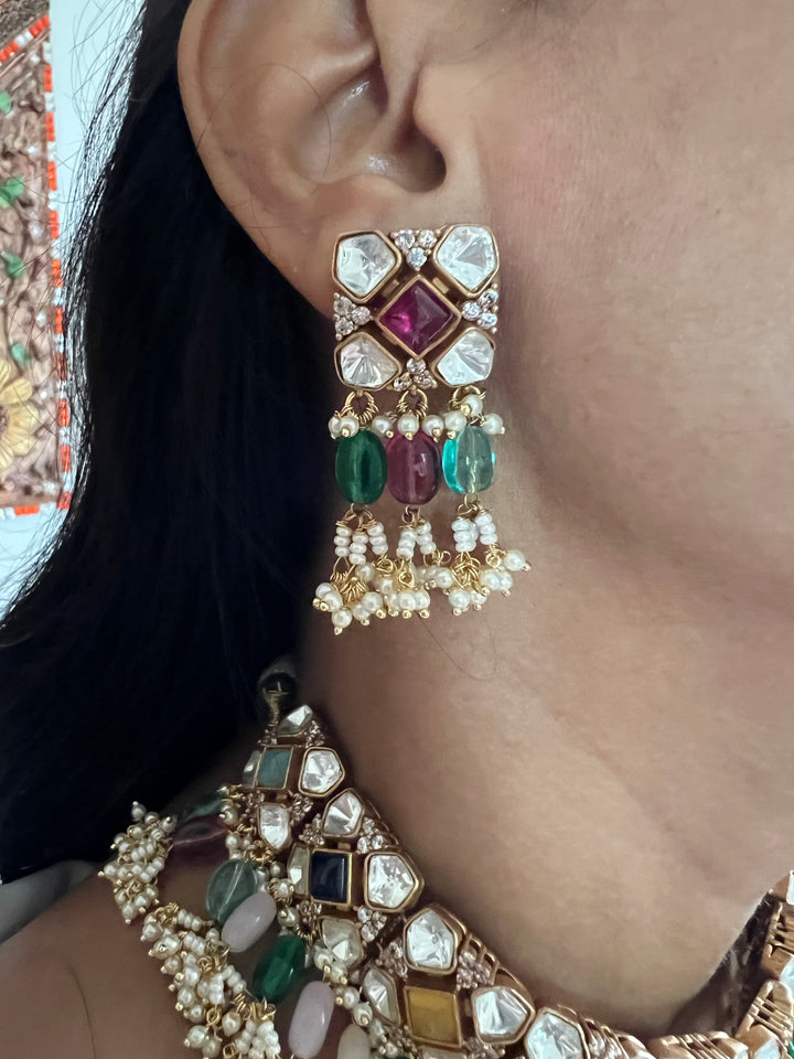 Scintillating Bridal Kundan Choker with Earrings