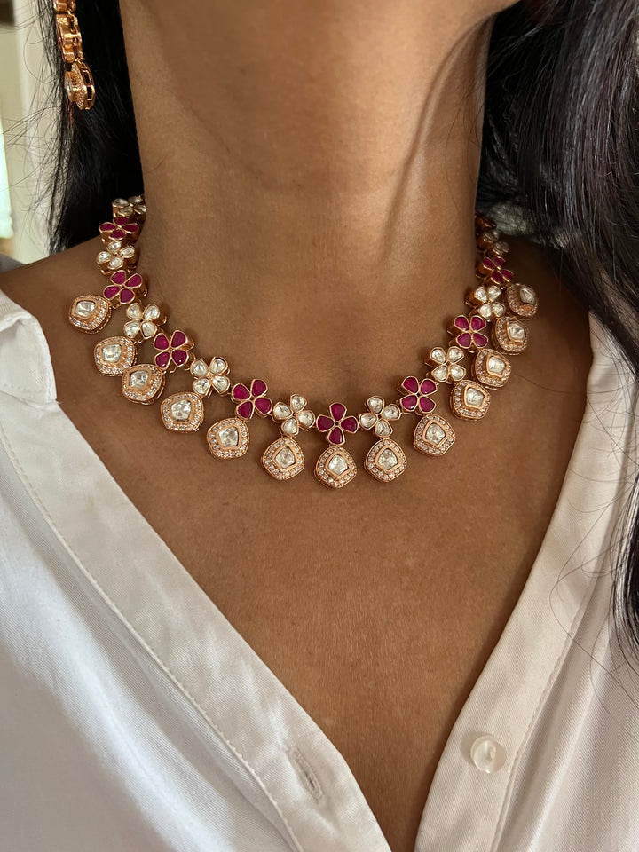 Signature Kundan Necklace with Earrings