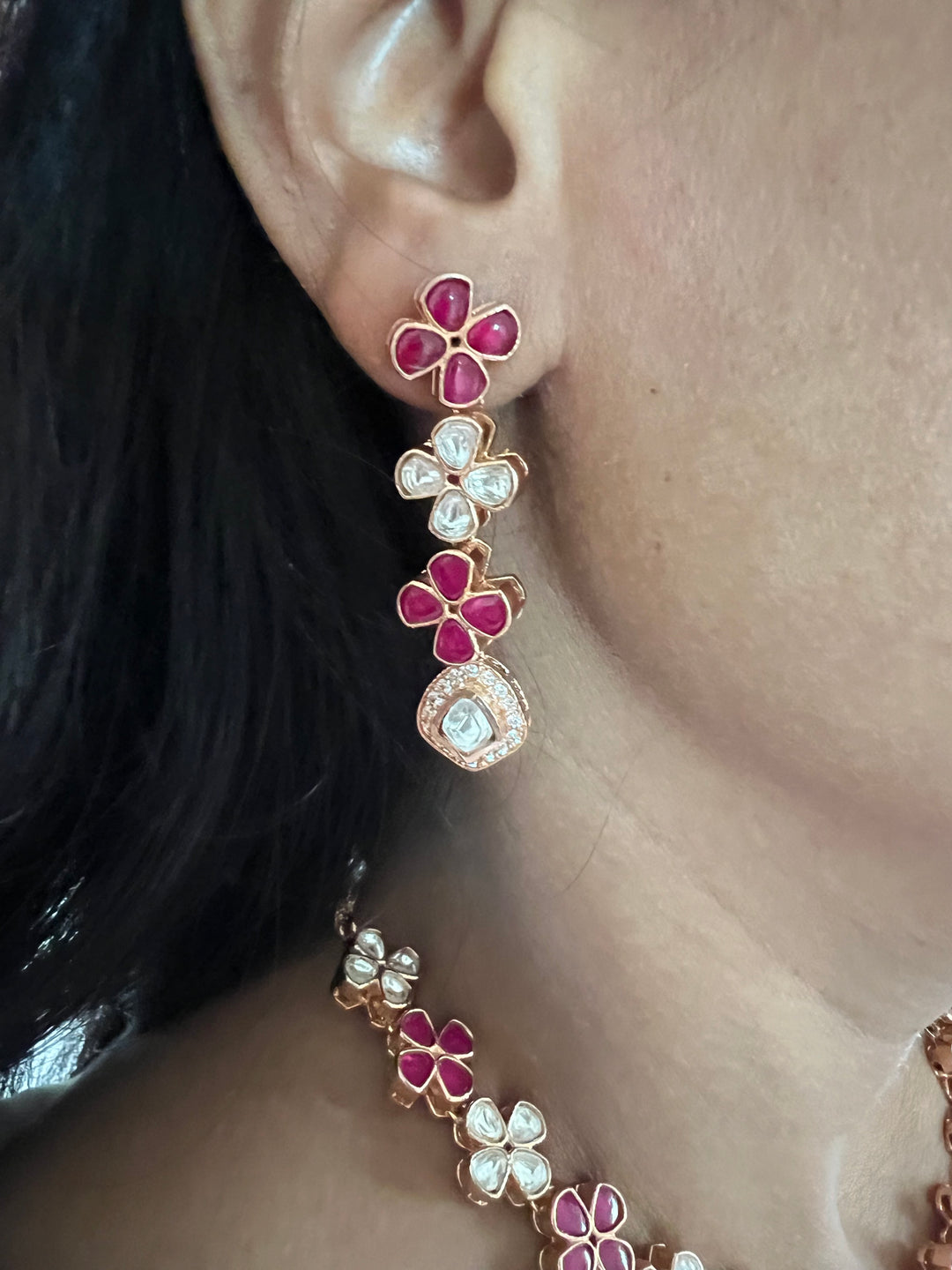 Signature Kundan Necklace with Earrings