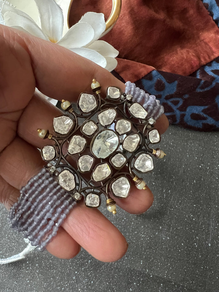 Victorian Kundan Choker with Earrings