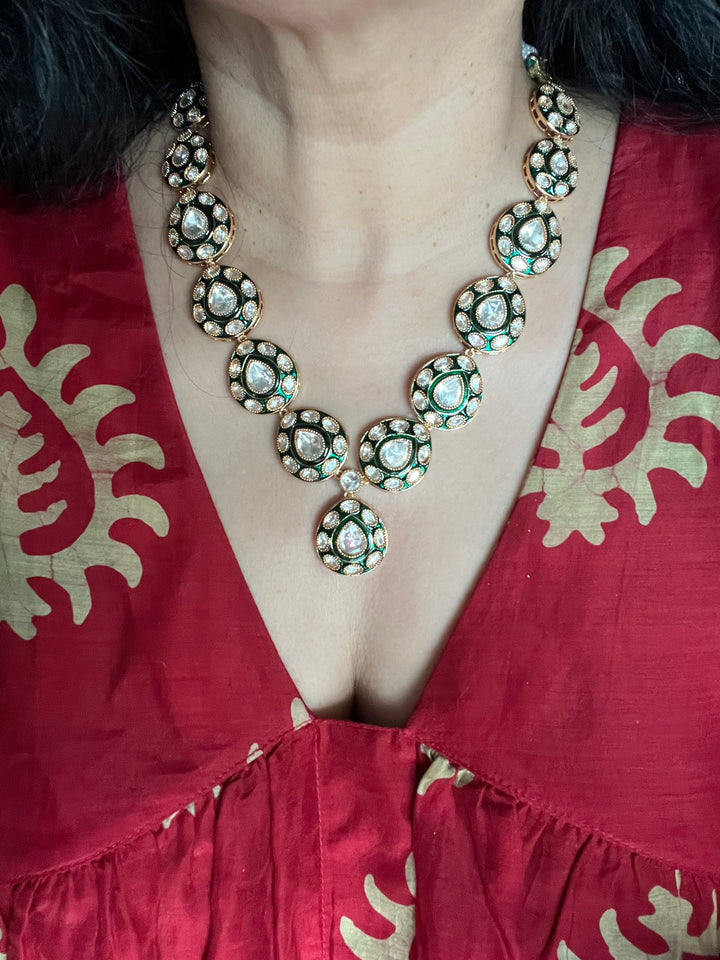 Elegant Kundan Enamelled Necklace Set - Unmatched Quality and Style