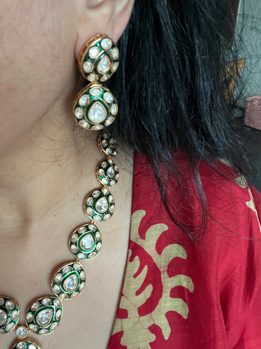 Elegant Kundan Enamelled Necklace Set - Unmatched Quality and Style