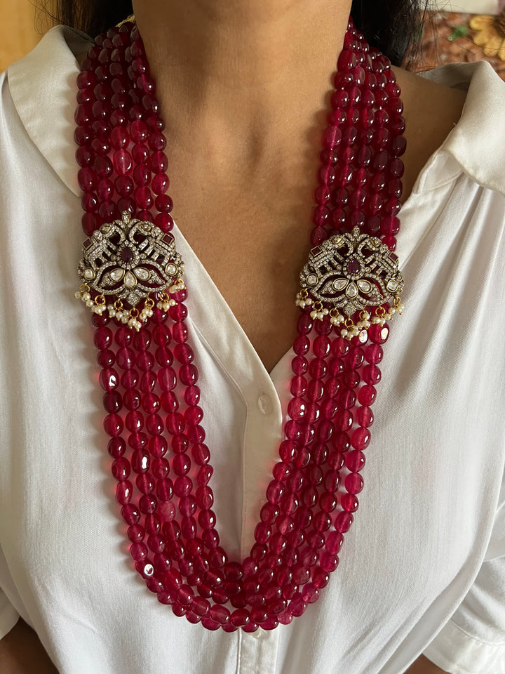 Victorian Ruby Kundan Necklace