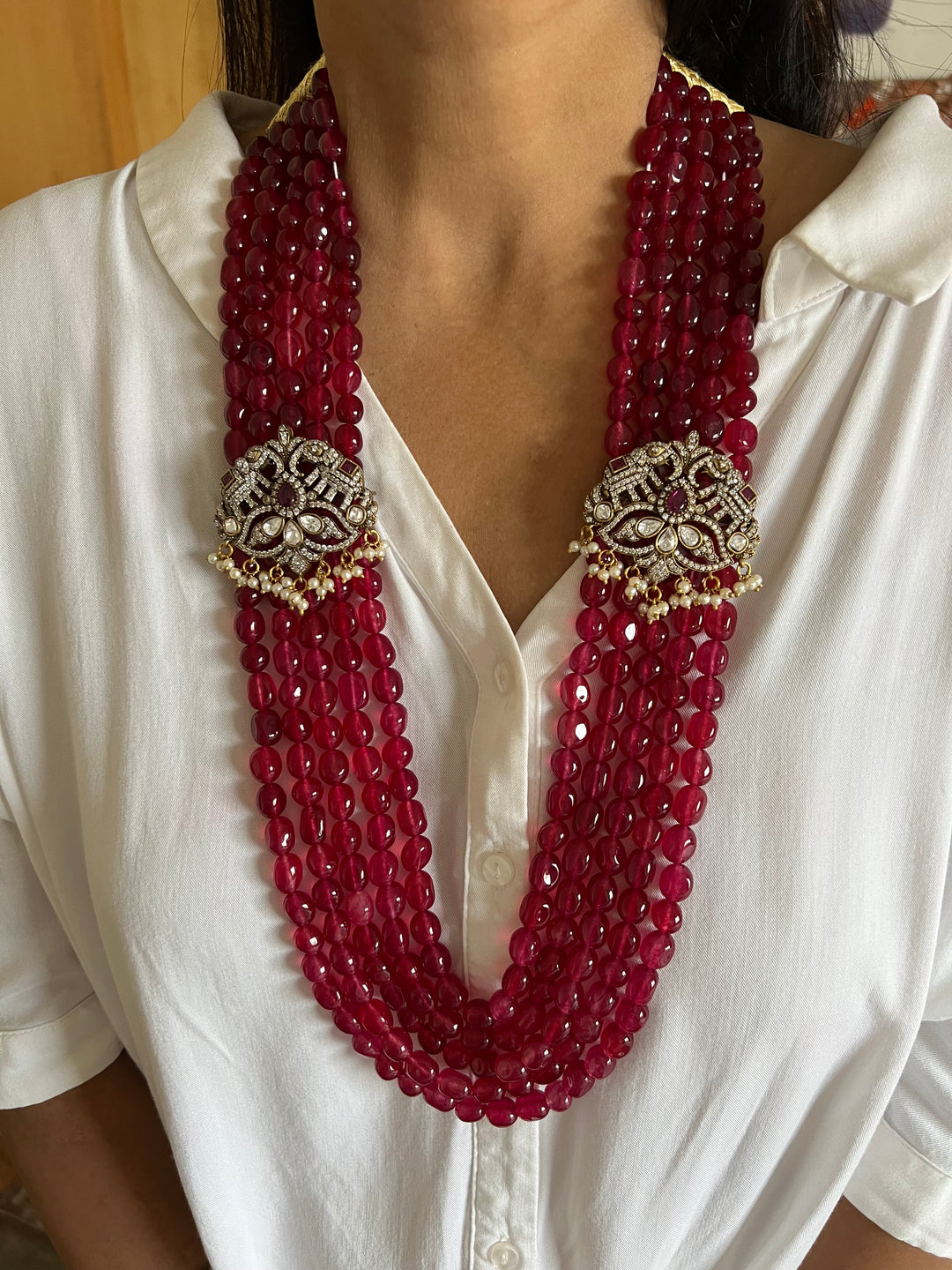 Victorian Ruby Kundan Necklace