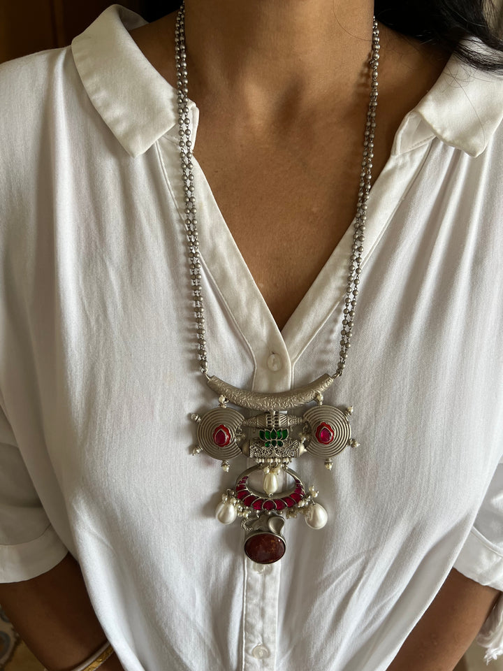 Statement Fusion Necklace with Earrings