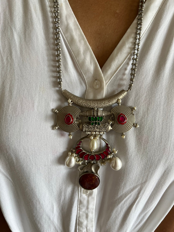 Statement Fusion Necklace with Earrings