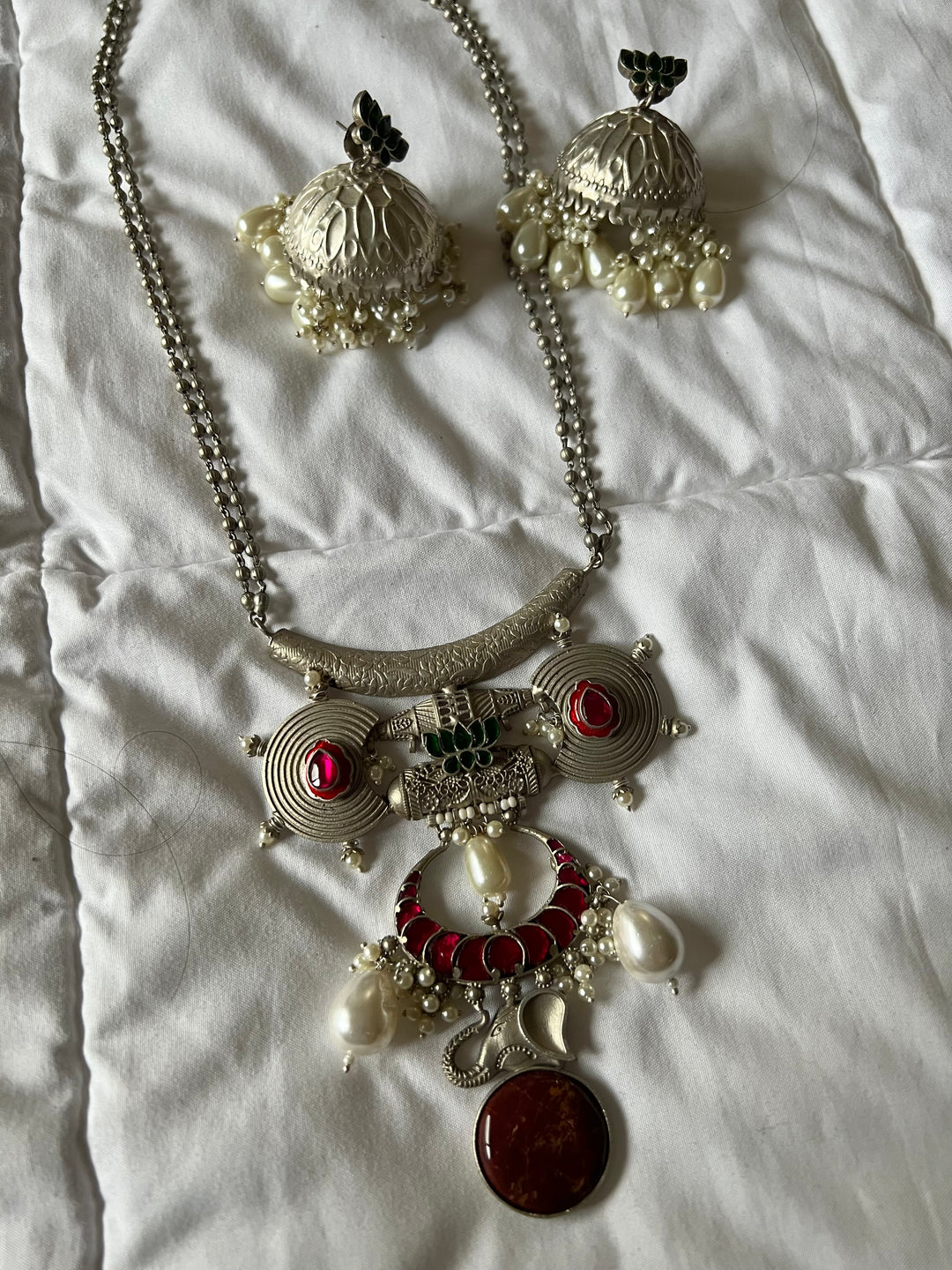 Statement Fusion Necklace with Earrings