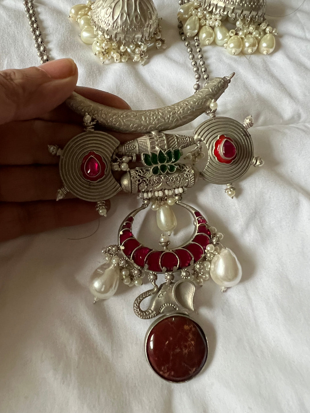 Statement Fusion Necklace with Earrings