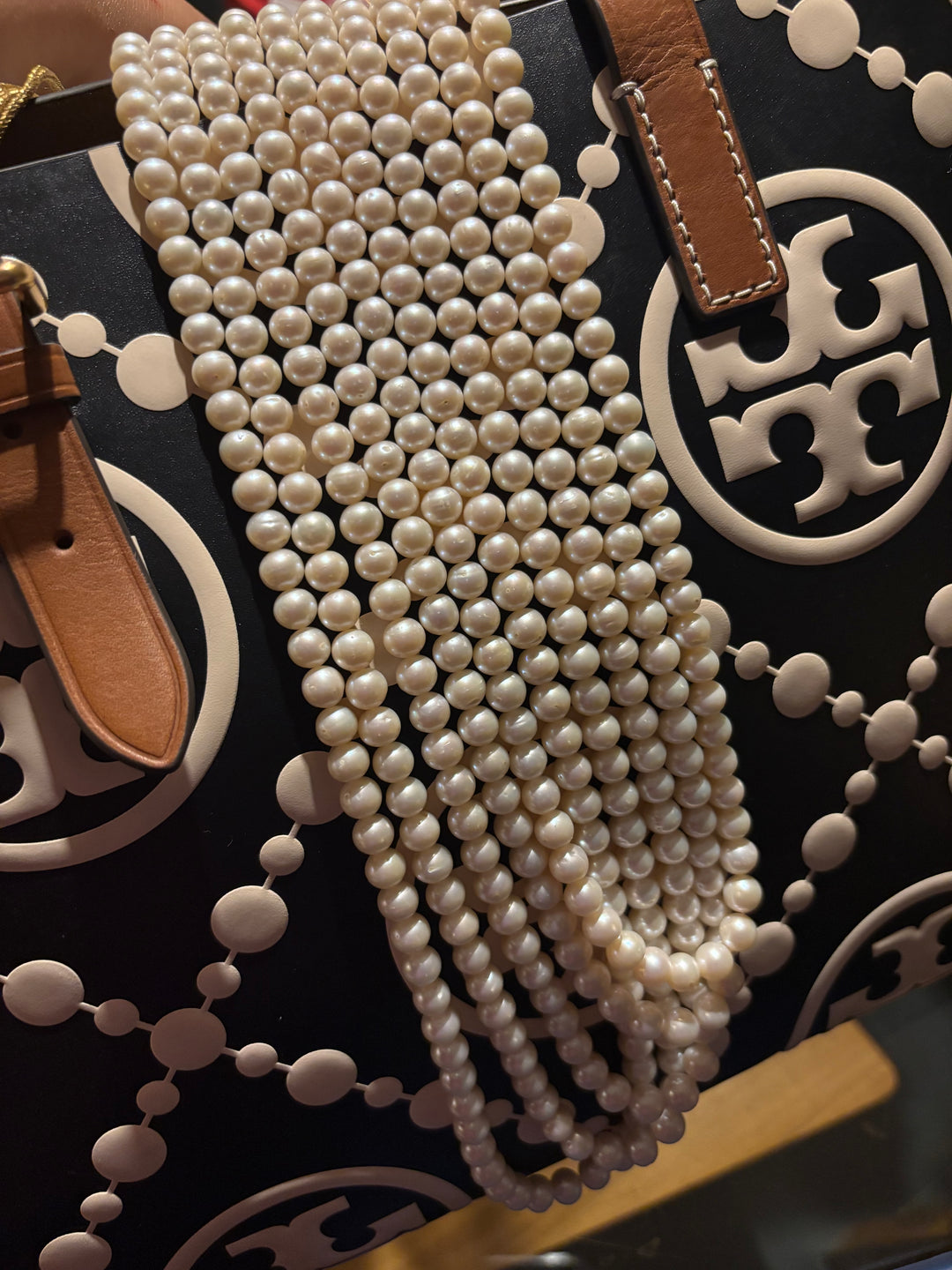 Luxurious 5-Layer Natural Japanese Sea Pearl Necklace – Royal & Elegant Party Wear | Brand SHIVKA