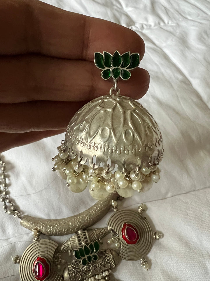 Statement Fusion Necklace with Earrings