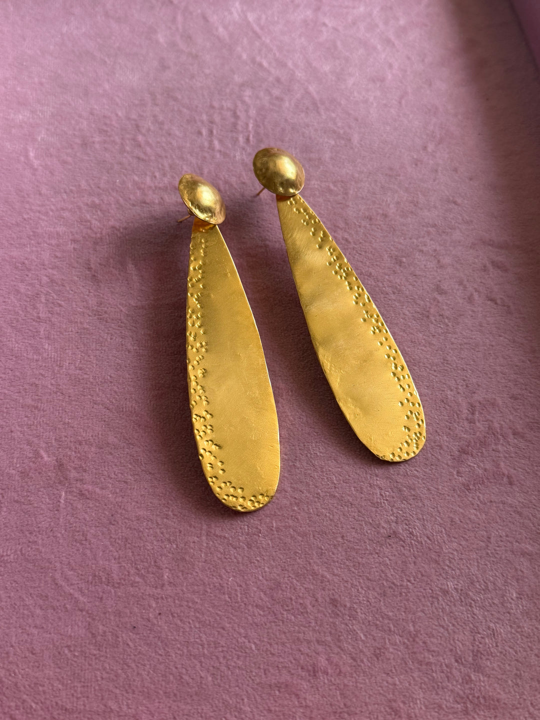 Statement Fan Earrings Gold Tone Earrings