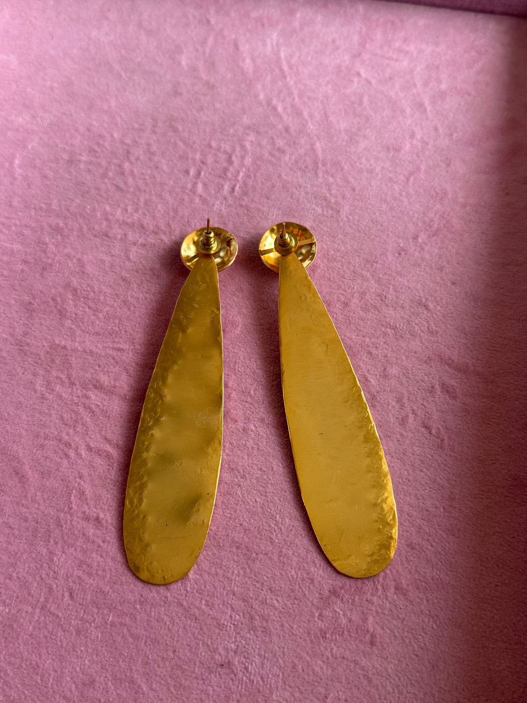 Statement Fan Earrings Gold Tone Earrings