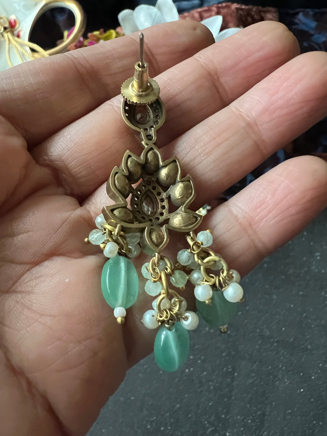 Victorian Kundan Necklace with Earrings