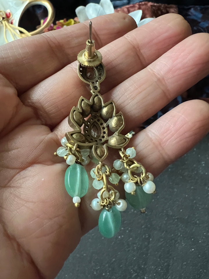 Victorian Kundan Necklace with Earrings