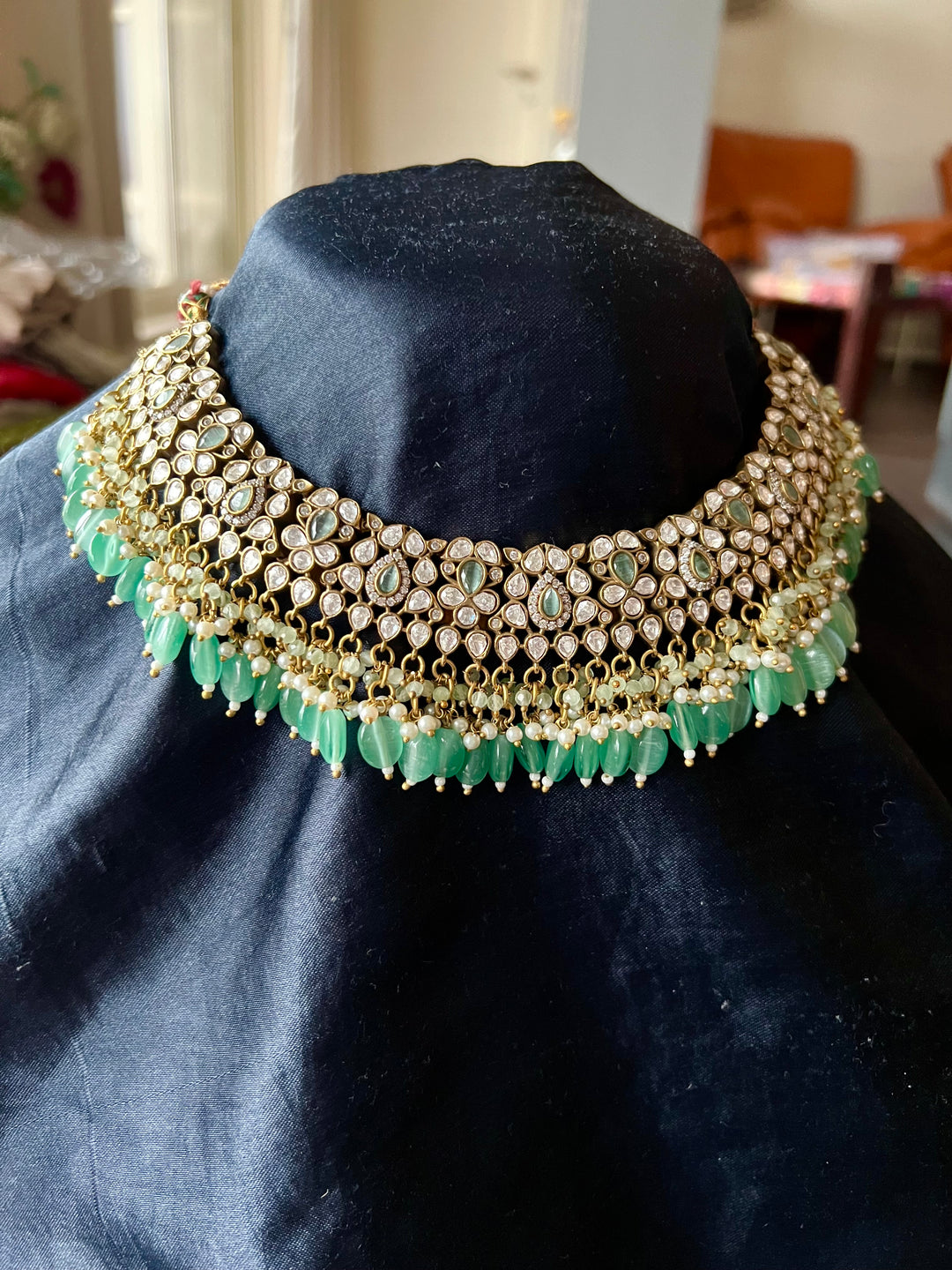Victorian Kundan Necklace with Earrings