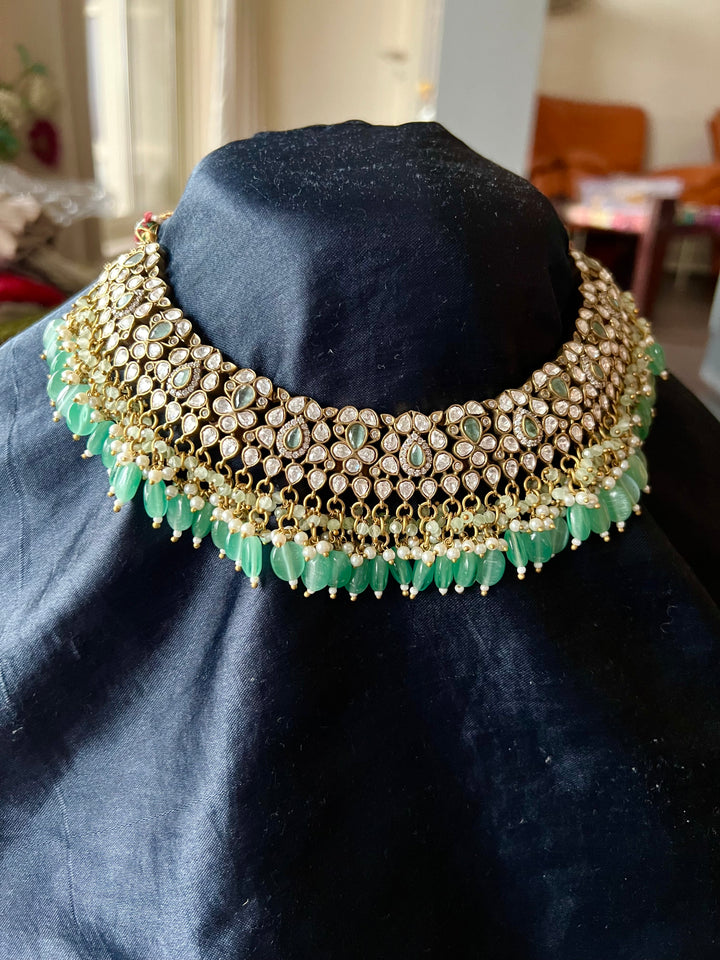 Victorian Kundan Necklace with Earrings