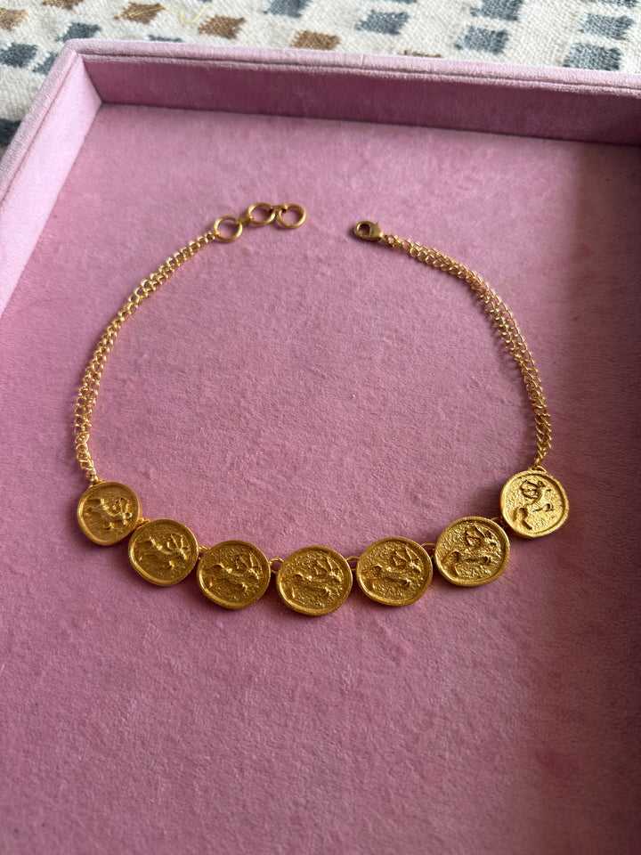 Handmade Statement Sagittarian Choker | Brass Adjustable Lobster Claw Jewelry