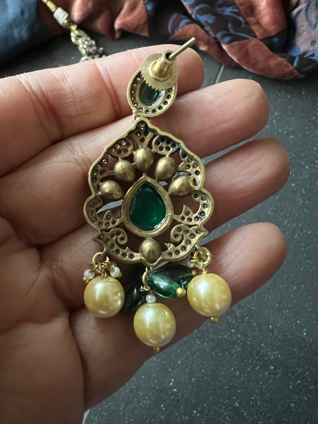 Victorian Kundan Necklace with Earrings