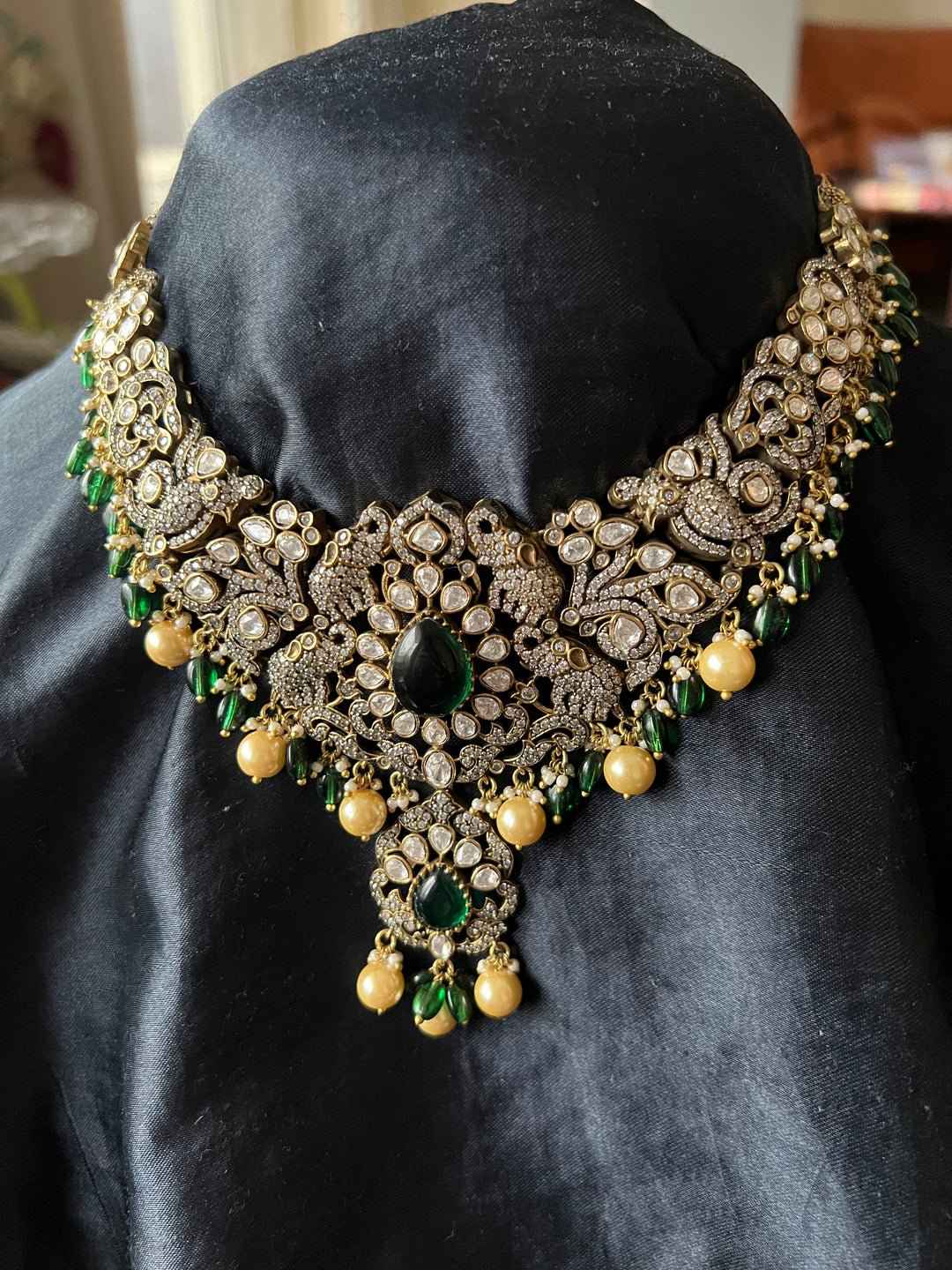 Victorian Kundan Necklace with Earrings