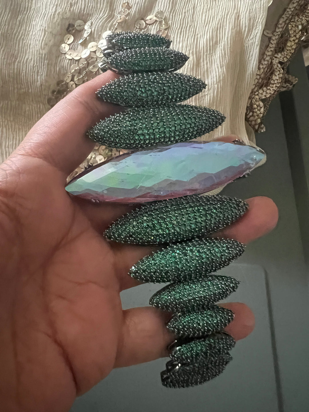 Bold Designer Austrian Crystal Bracelet | SHIVKA