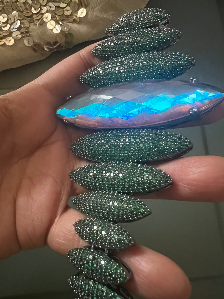 Bold Designer Austrian Crystal Bracelet | SHIVKA