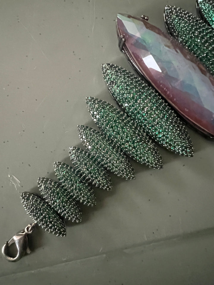 Bold Designer Austrian Crystal Bracelet | SHIVKA