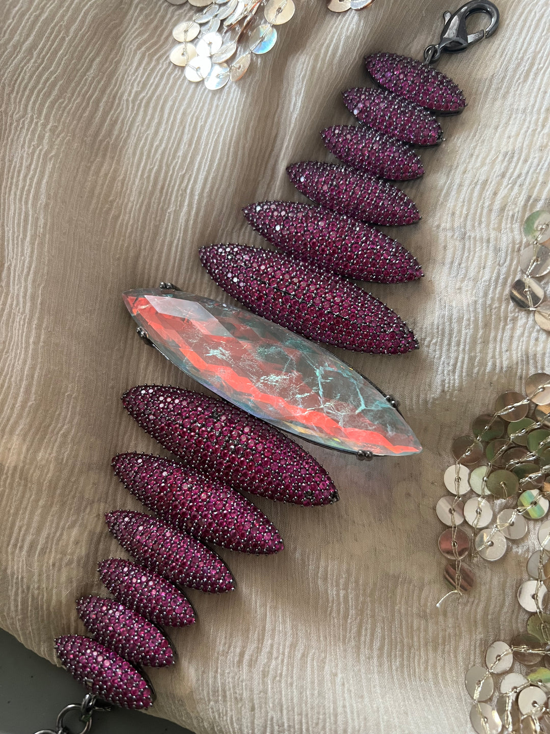 Bold Designer Austrian Crystal Bracelet | SHIVKA