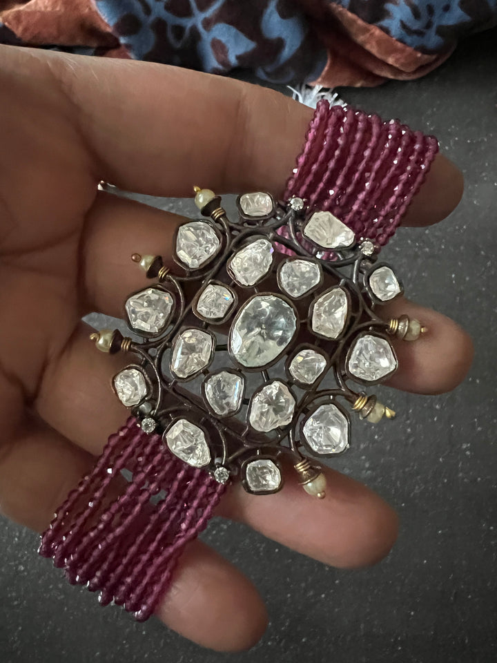 Victorian Kundan Choker with Earrings