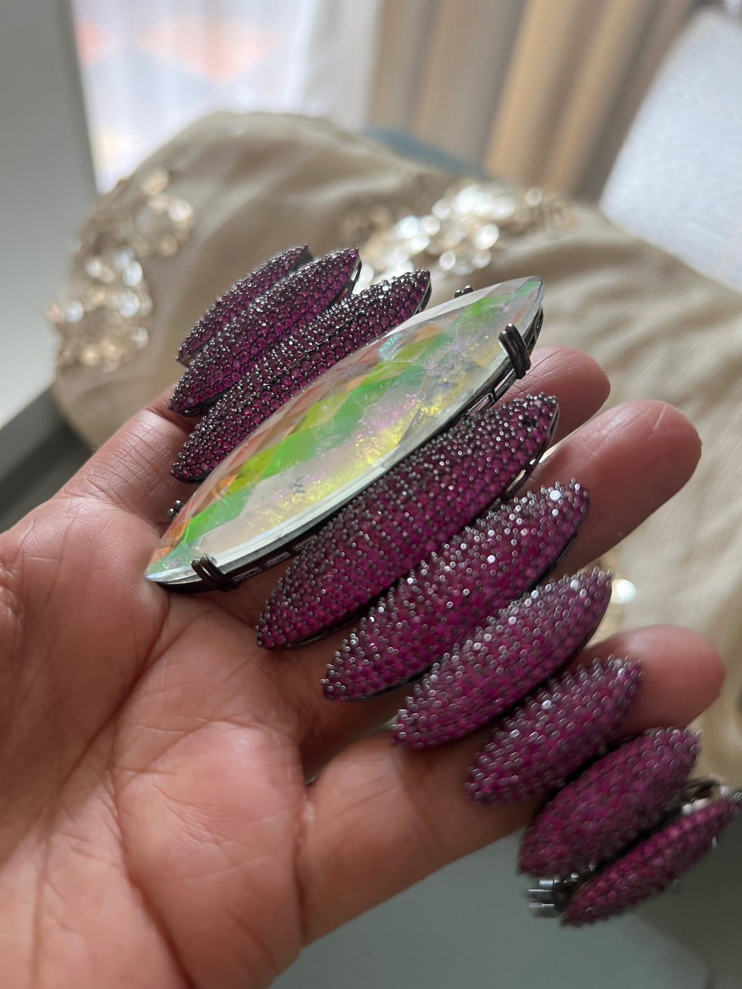 Bold Designer Austrian Crystal Bracelet | SHIVKA