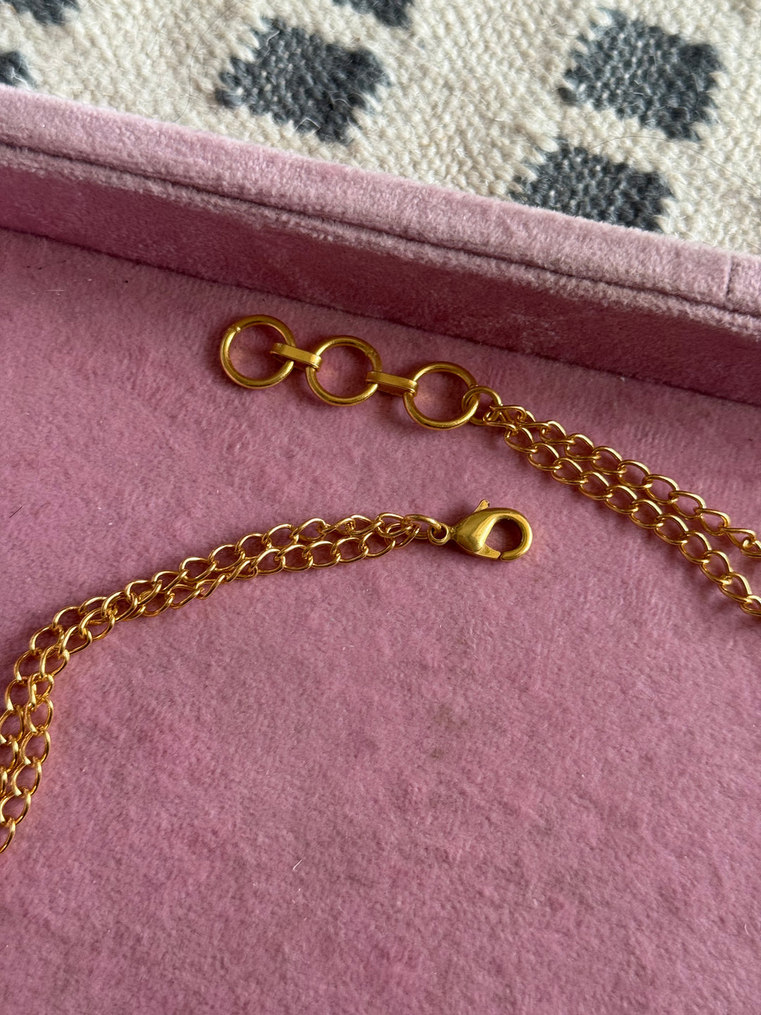 Handmade Rose Quartz Statement Necklace | Brass Adjustable Lobster Claw Jewelry