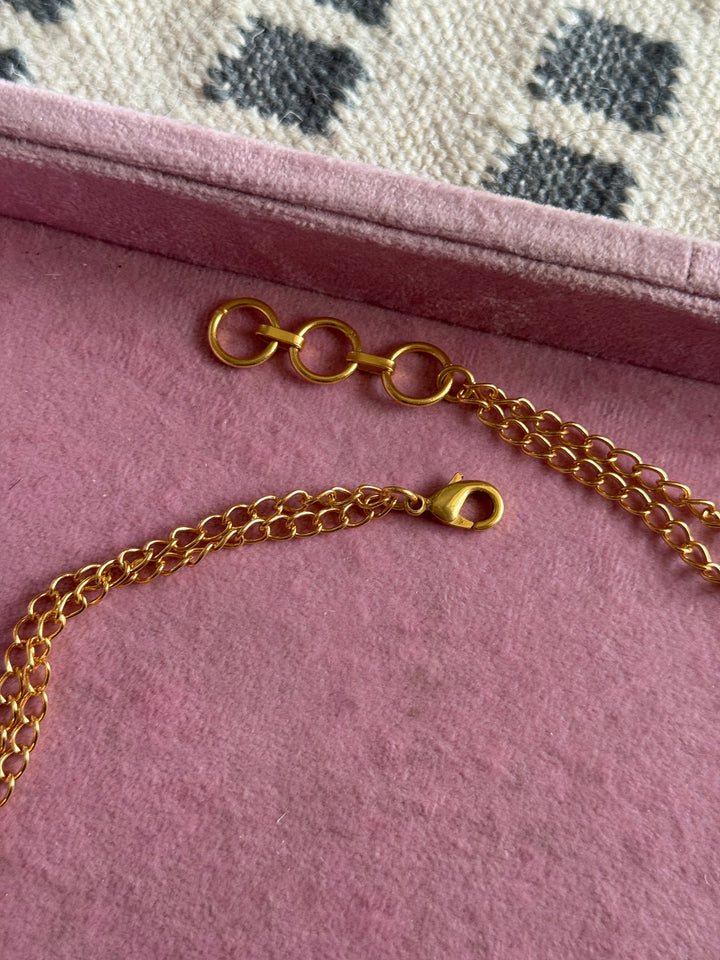 Handmade Rose Quartz Statement Necklace | Brass Adjustable Lobster Claw Jewelry