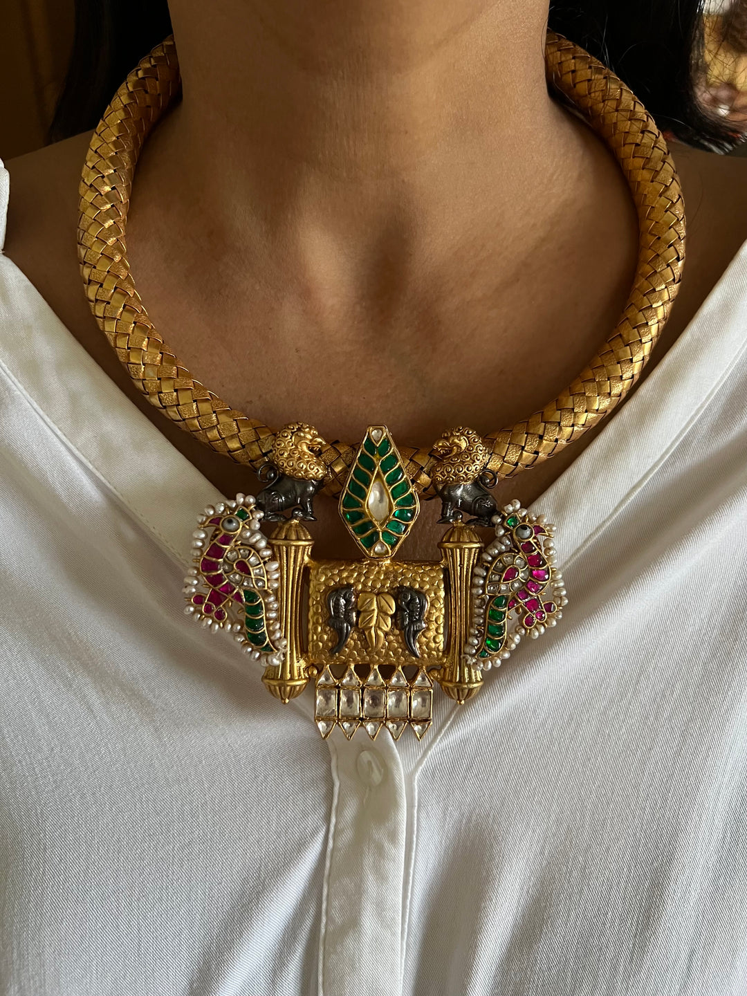 Pure 925 Silver Hasli Necklace