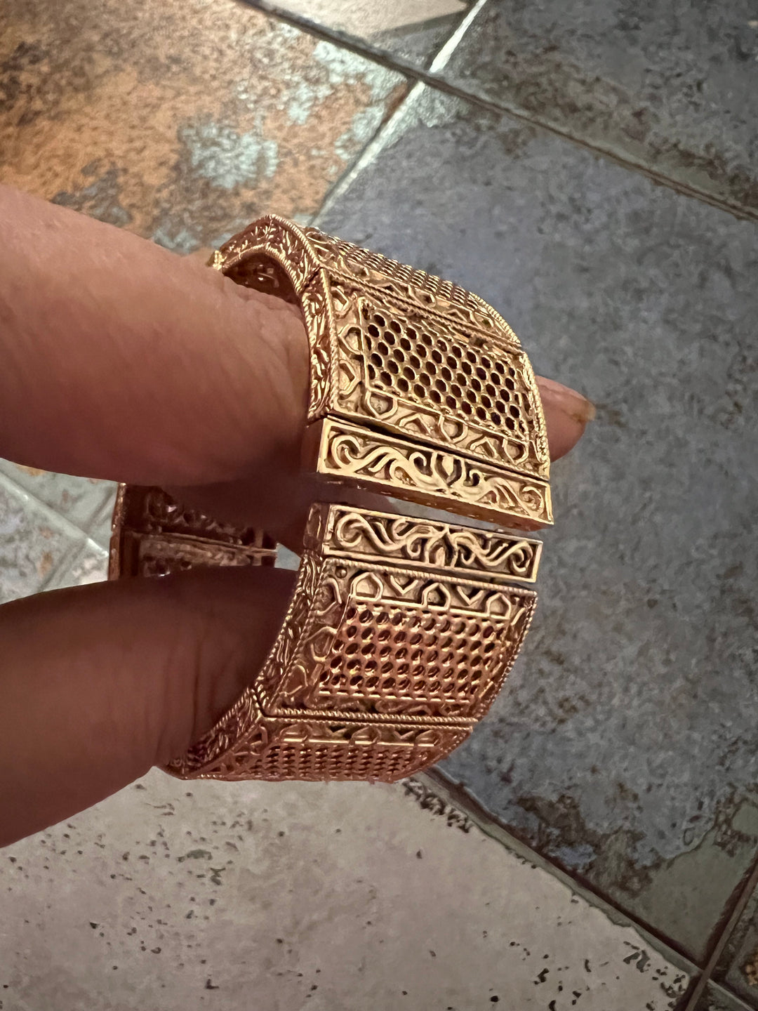 Antique Kundan Stretchable Kada