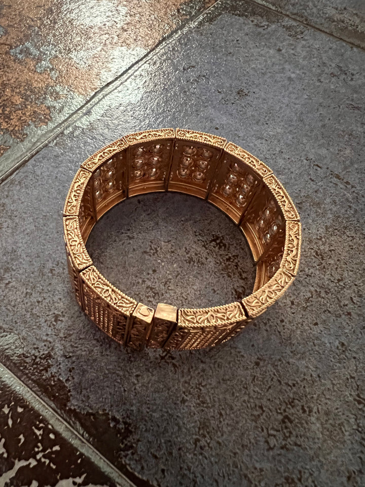 Antique Kundan Stretchable Kada