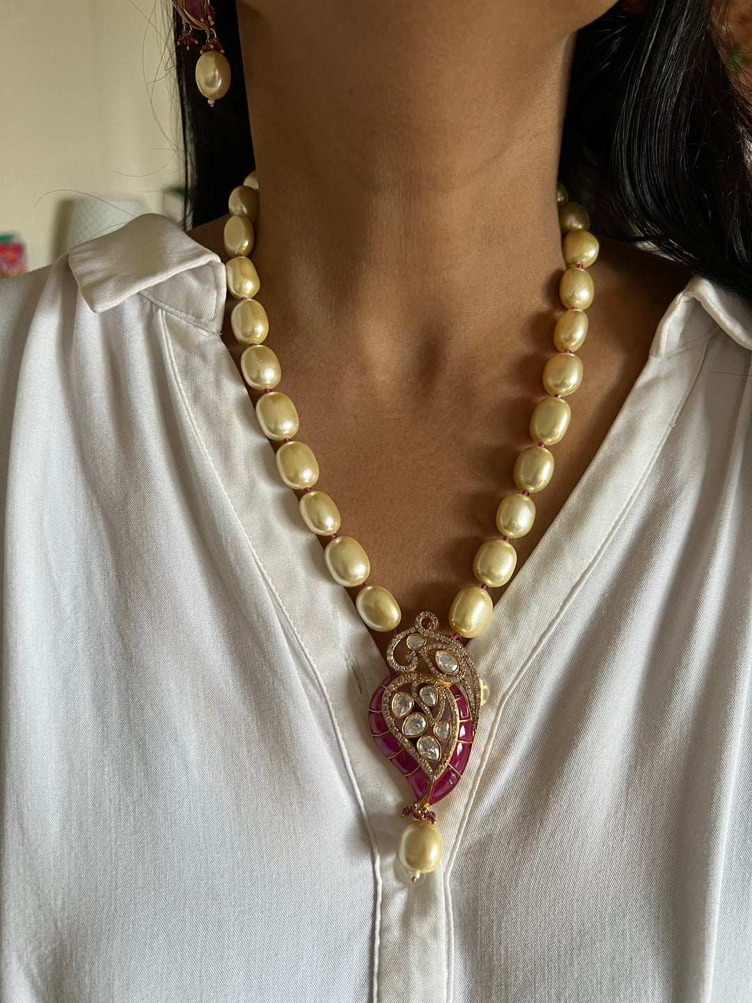 Kundan Necklace with Earrings