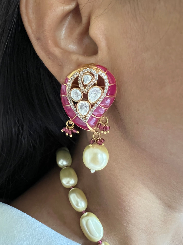 Kundan Necklace with Earrings