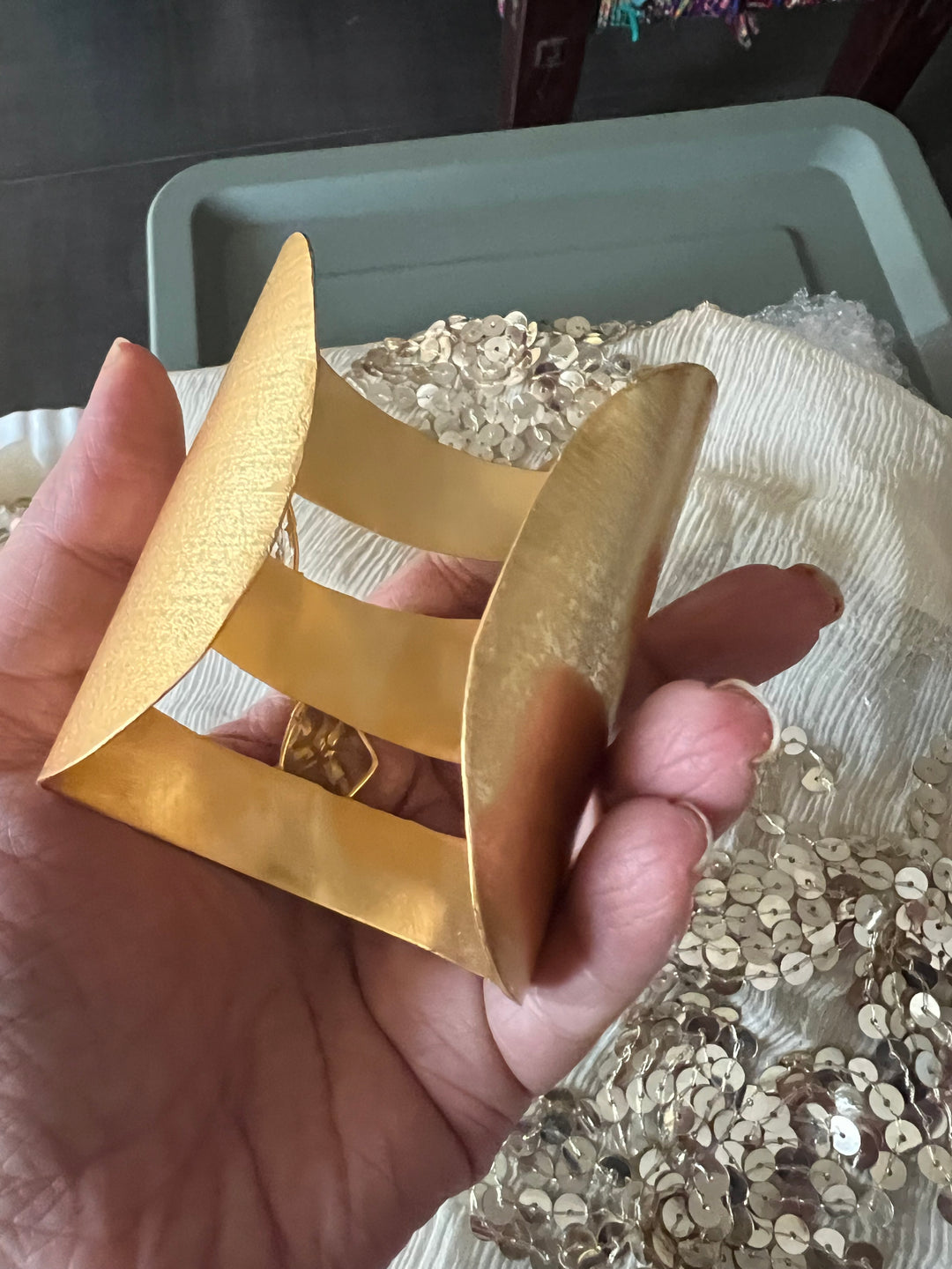 Exquisite Crystal Studded Brass Open Cuff - Unparalleled Quality and Style