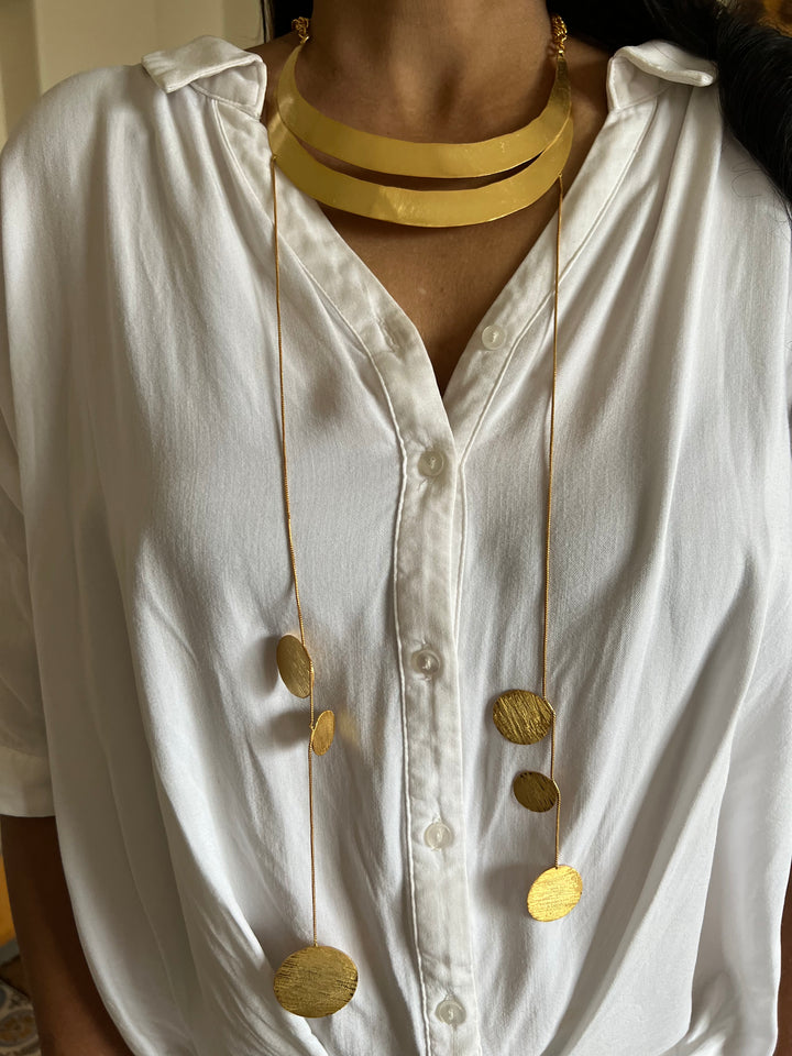 Designer Gold Tone Necklace