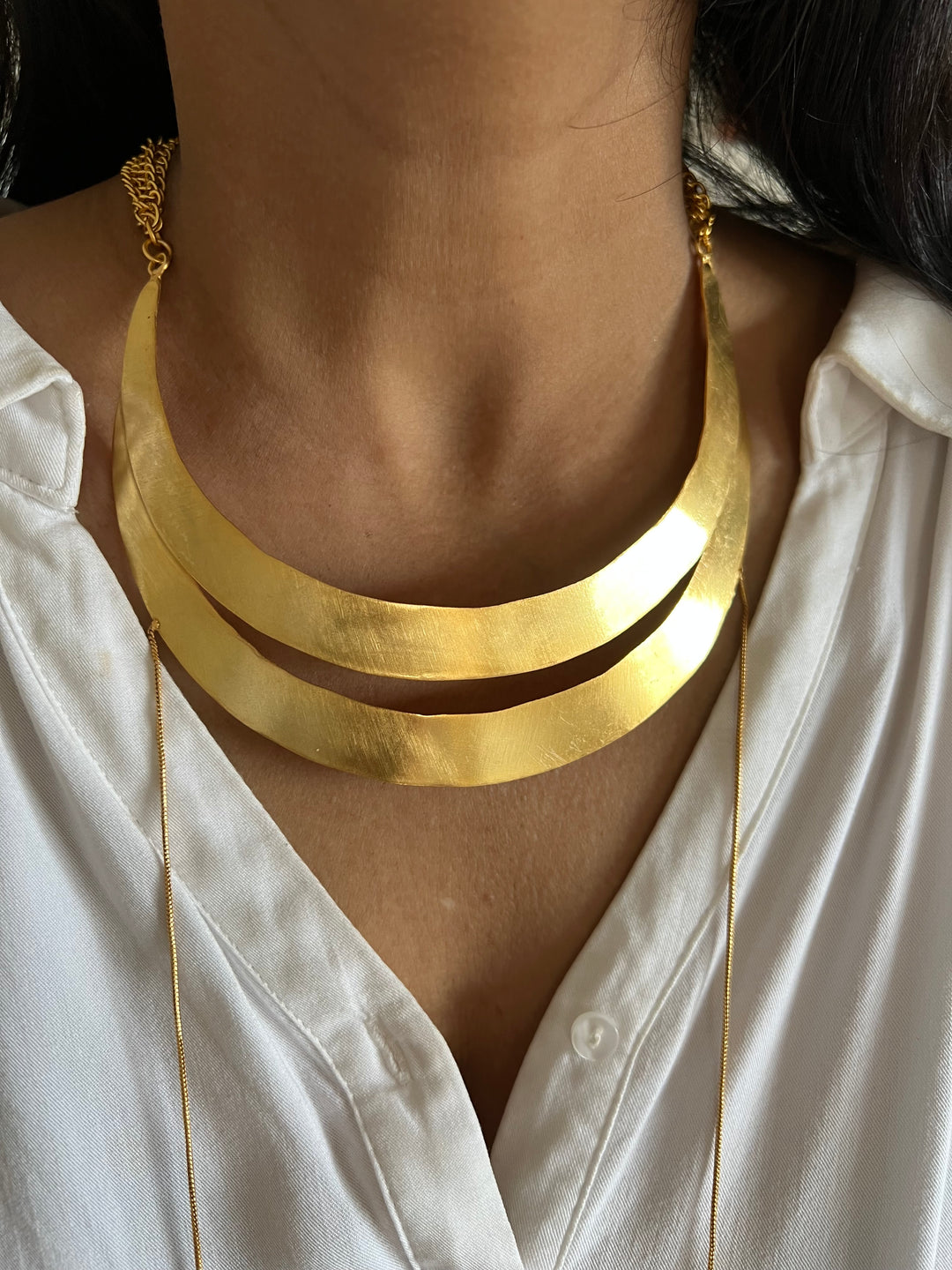 Designer Gold Tone Necklace