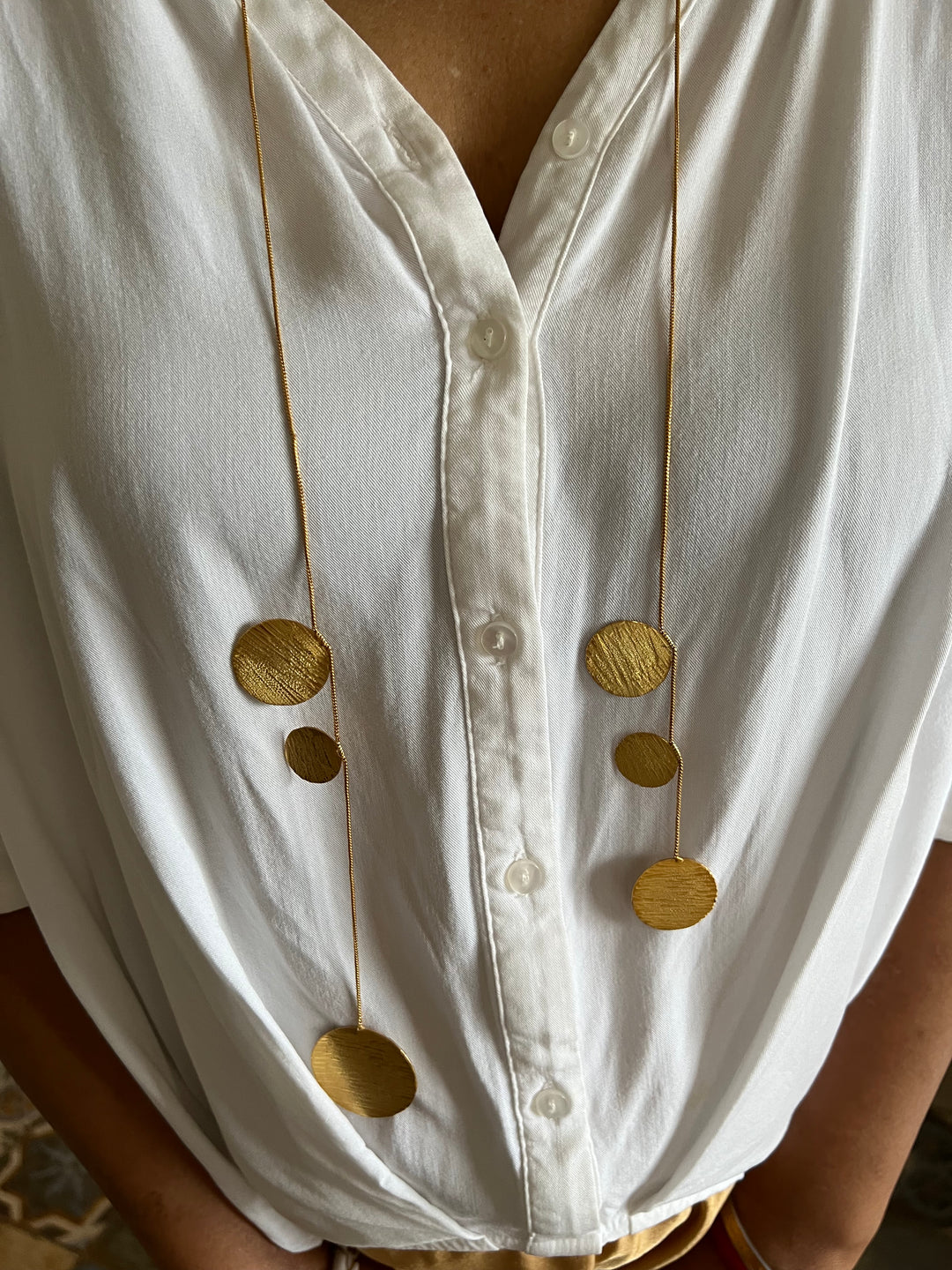 Designer Gold Tone Necklace