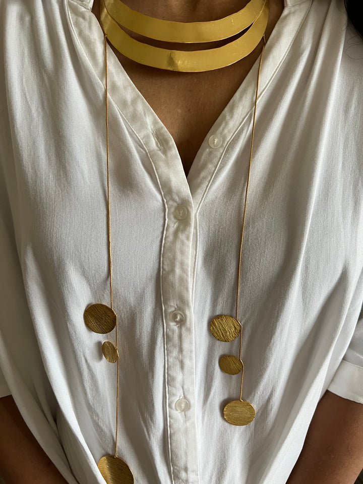 Designer Gold Tone Necklace