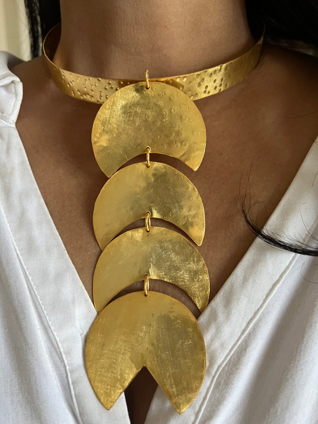 Designer Gold Tone Necklace