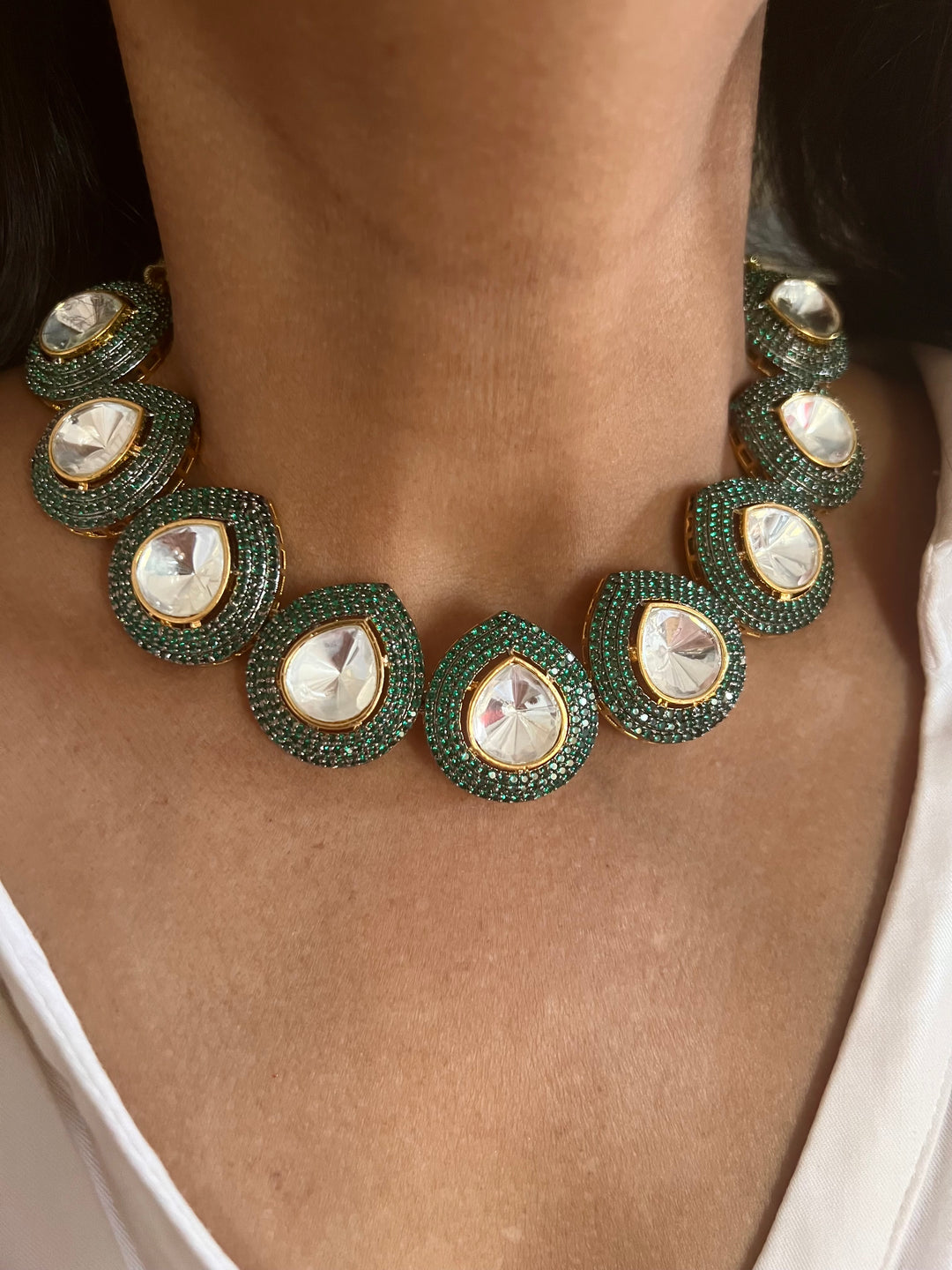 Victorian Necklace with Earrings/ Indian Jewellery
