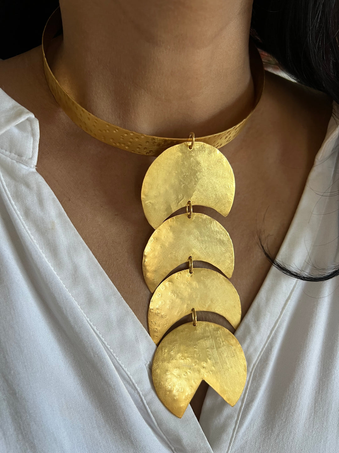 Designer Gold Tone Necklace