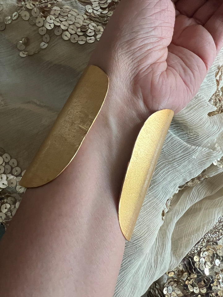 Exquisite Crystal Studded Brass Open Cuff - Unparalleled Quality and Style