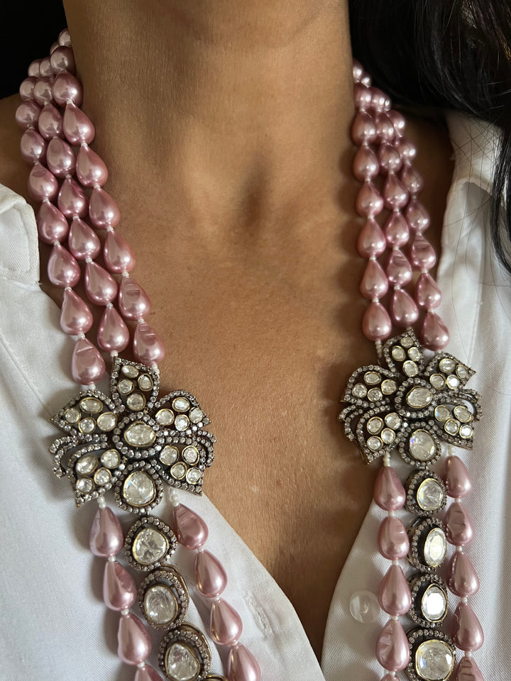 Victorian Kundan Necklace with Earrings