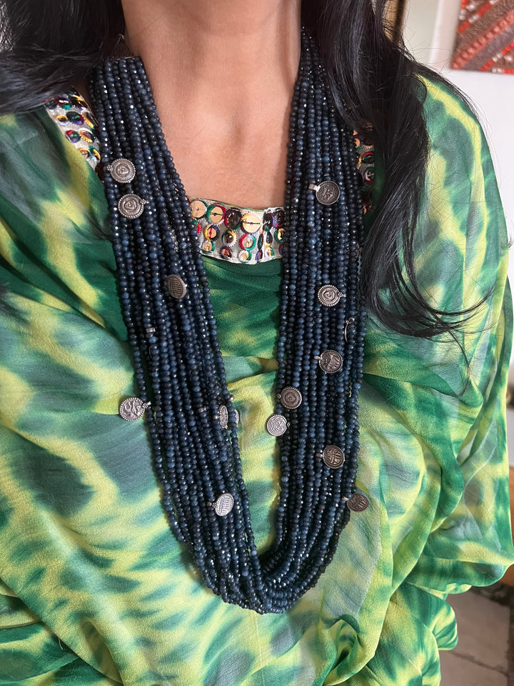 Royal Elegance: Designer Blue Onyx Statement Necklace