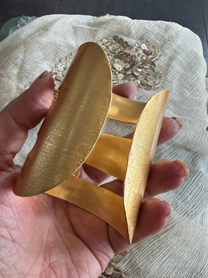 Exquisite Crystal Studded Brass Open Cuff - Unparalleled Quality and Style