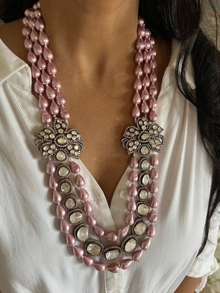 Victorian Kundan Necklace with Earrings